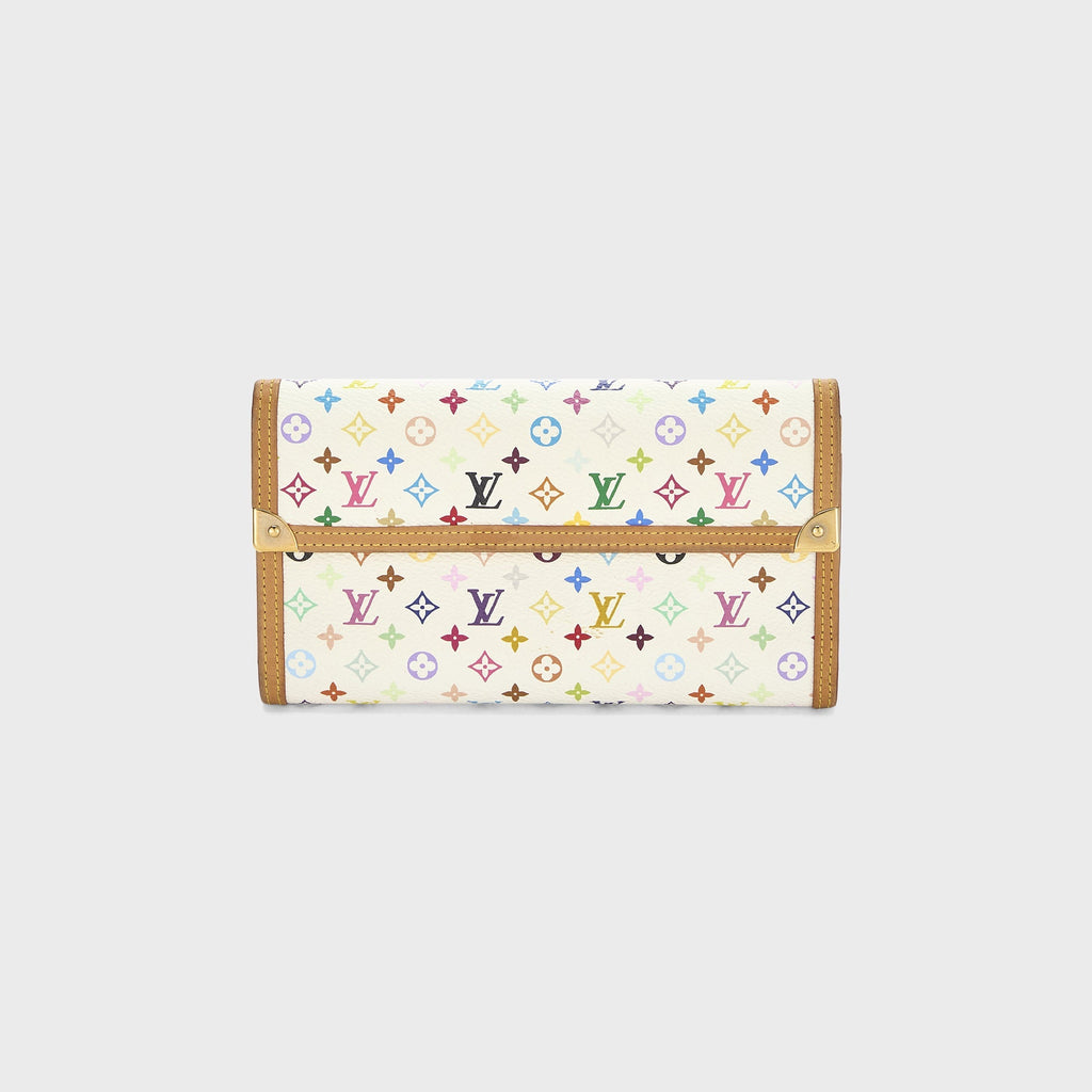 WGACA Louis Vuitton x Takashi Murakami International Wallet - White