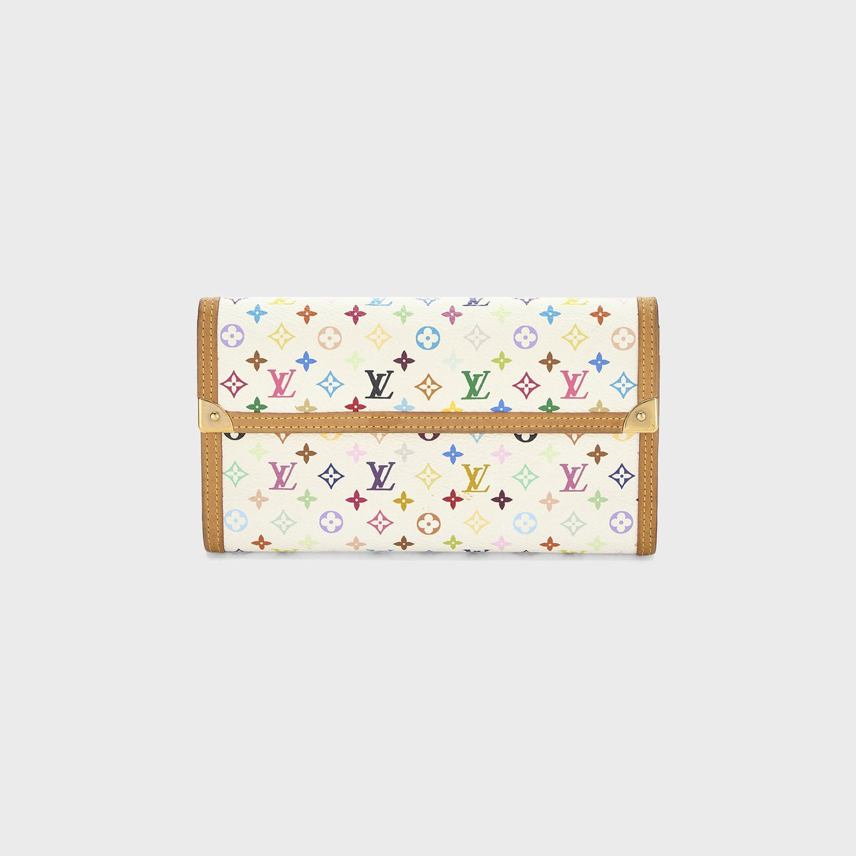 WGACA Louis Vuitton x Takashi Murakami International Wallet - White