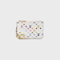 WGACA Louis Vuittion Pochette Cles Key Pouch - White / Multi