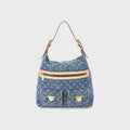 WGACA Louis Vuitton Denim Baggy GM Bag - Blue