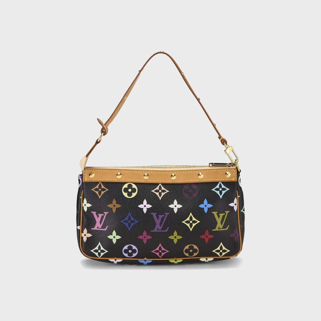 WGACA Louis Vuitton x Takashi Murakami Pochette Accessoires V2 Bag - Black / Multi