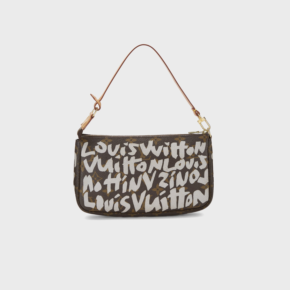 WGACA Louis Vuitton x Stephen Sprouse Monogram Graffiti Pochette - Grey