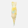 Siedres Eva Aymmetric Faded Print Dress - Multi