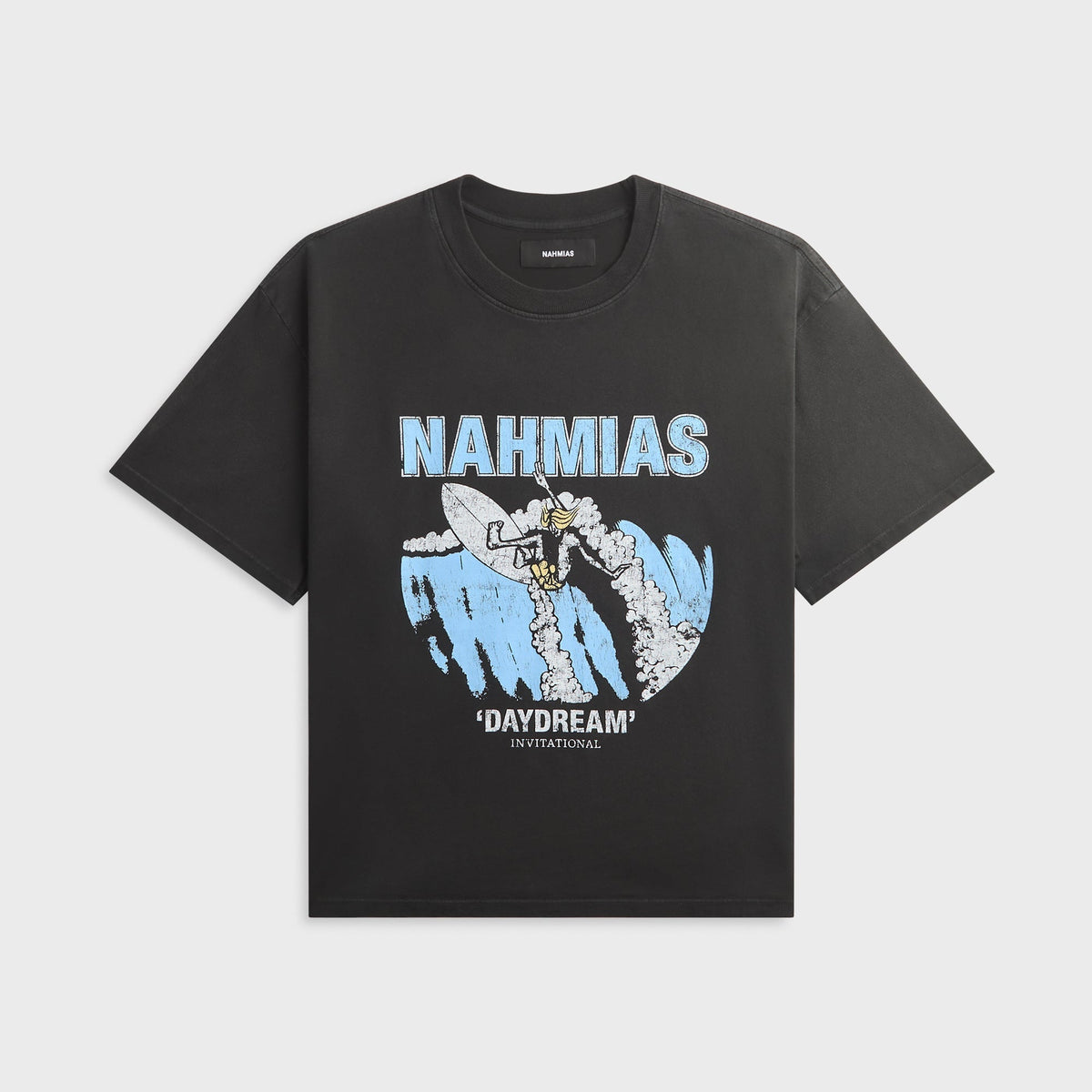 NAHMIAS Daydream Invitational Boxy Tee - Aged Black Jersey