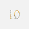 Yvonne Leon Maxi Creoles Riviere Baguette Hoop Earrings - Yellow / White Gold