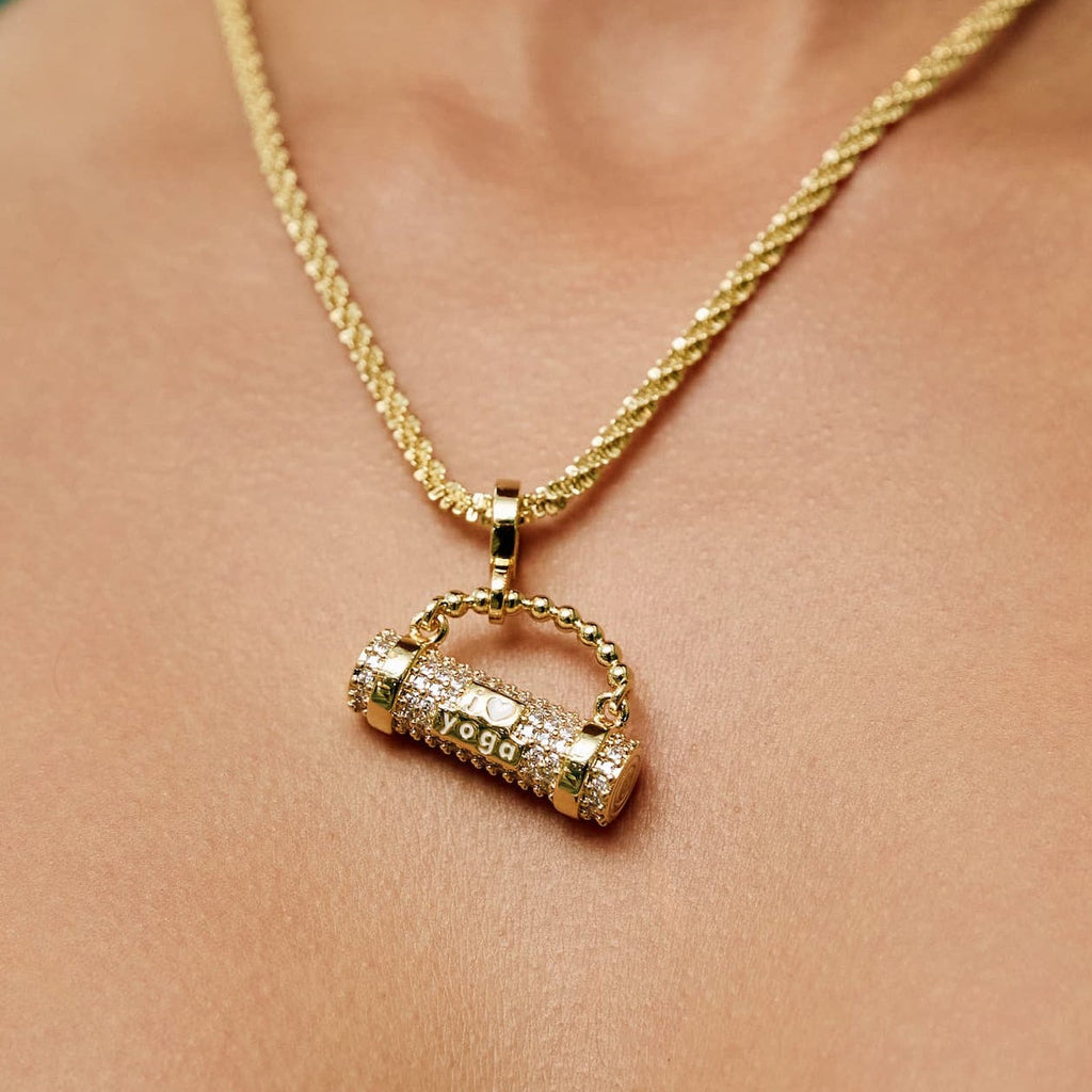 GLD Women Forme Privé Yoga Mat Pendant in Yellow Gold
