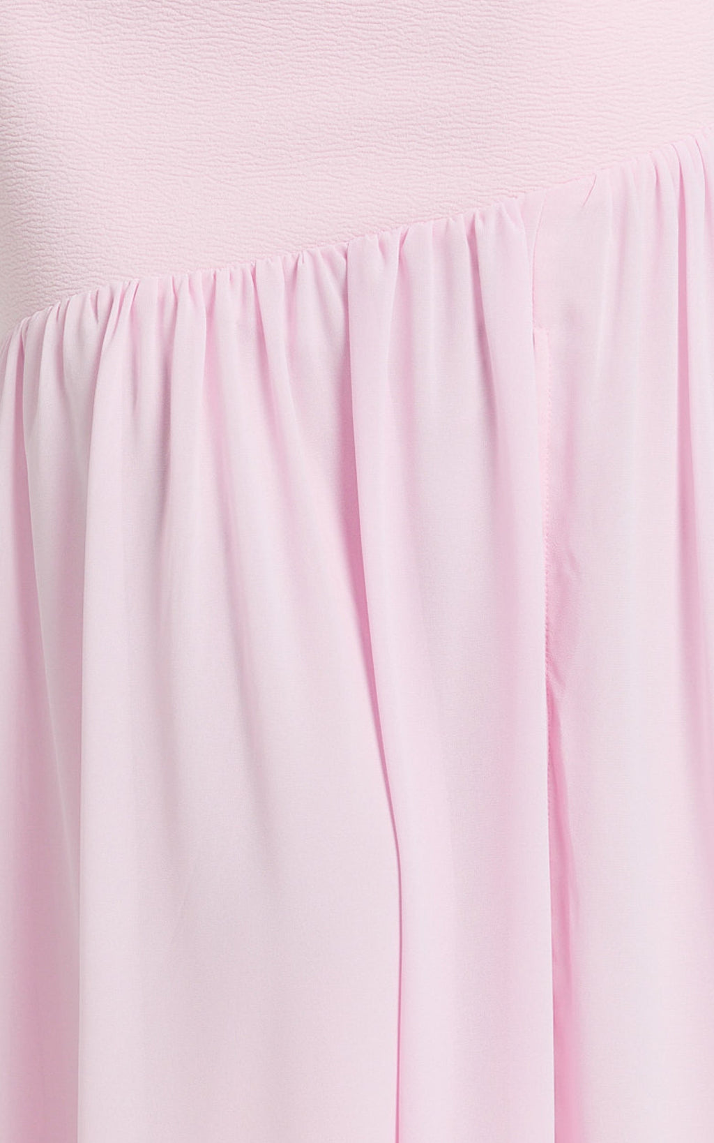Zia Maxi Dress - One Shoulder Sheer Skirt Dress in Pink