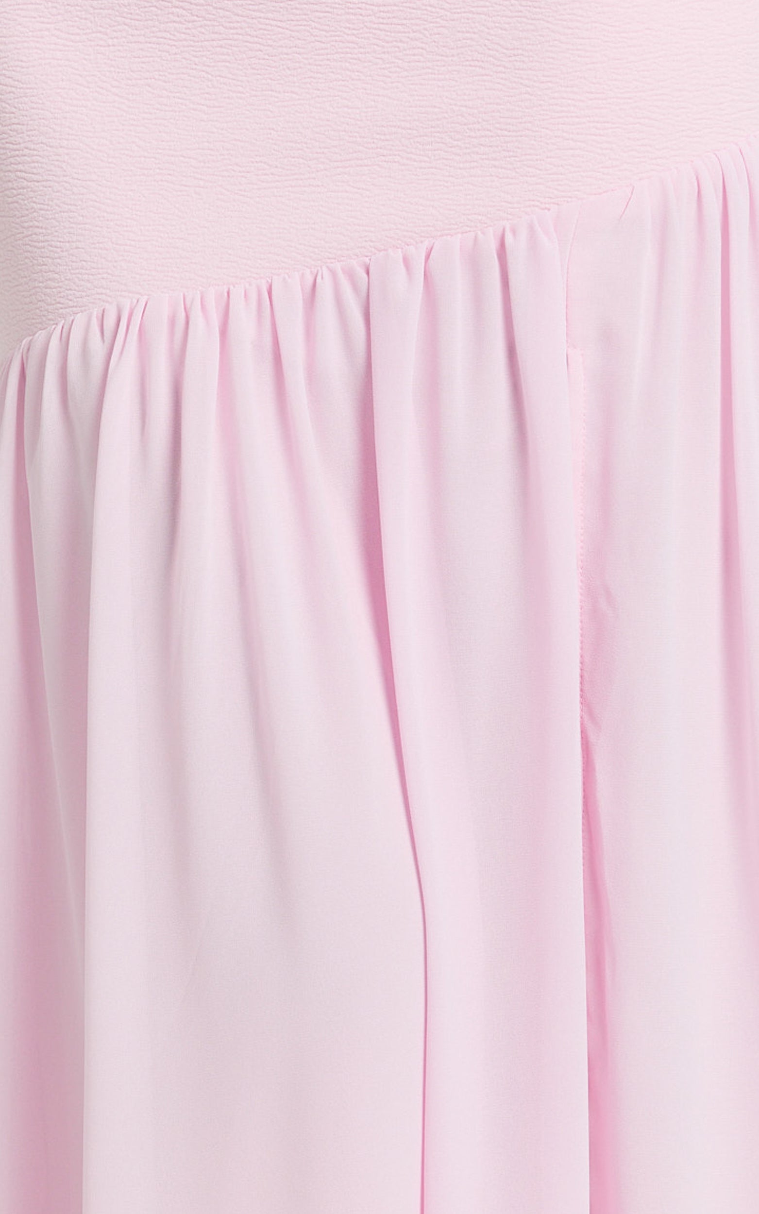 Zia Maxi Dress - One Shoulder Sheer Skirt Dress in Pink