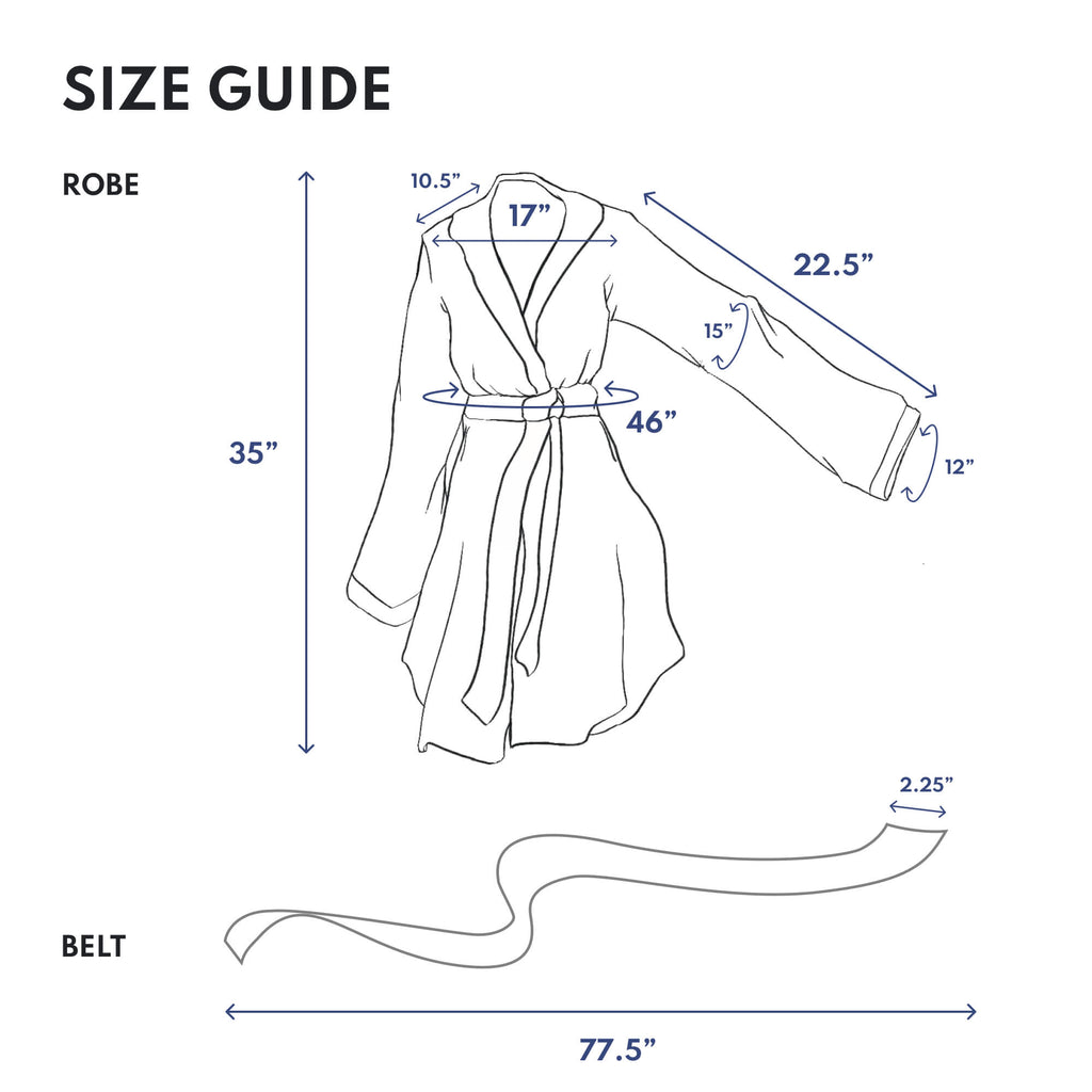 Blissy Classic Silk Robe - White