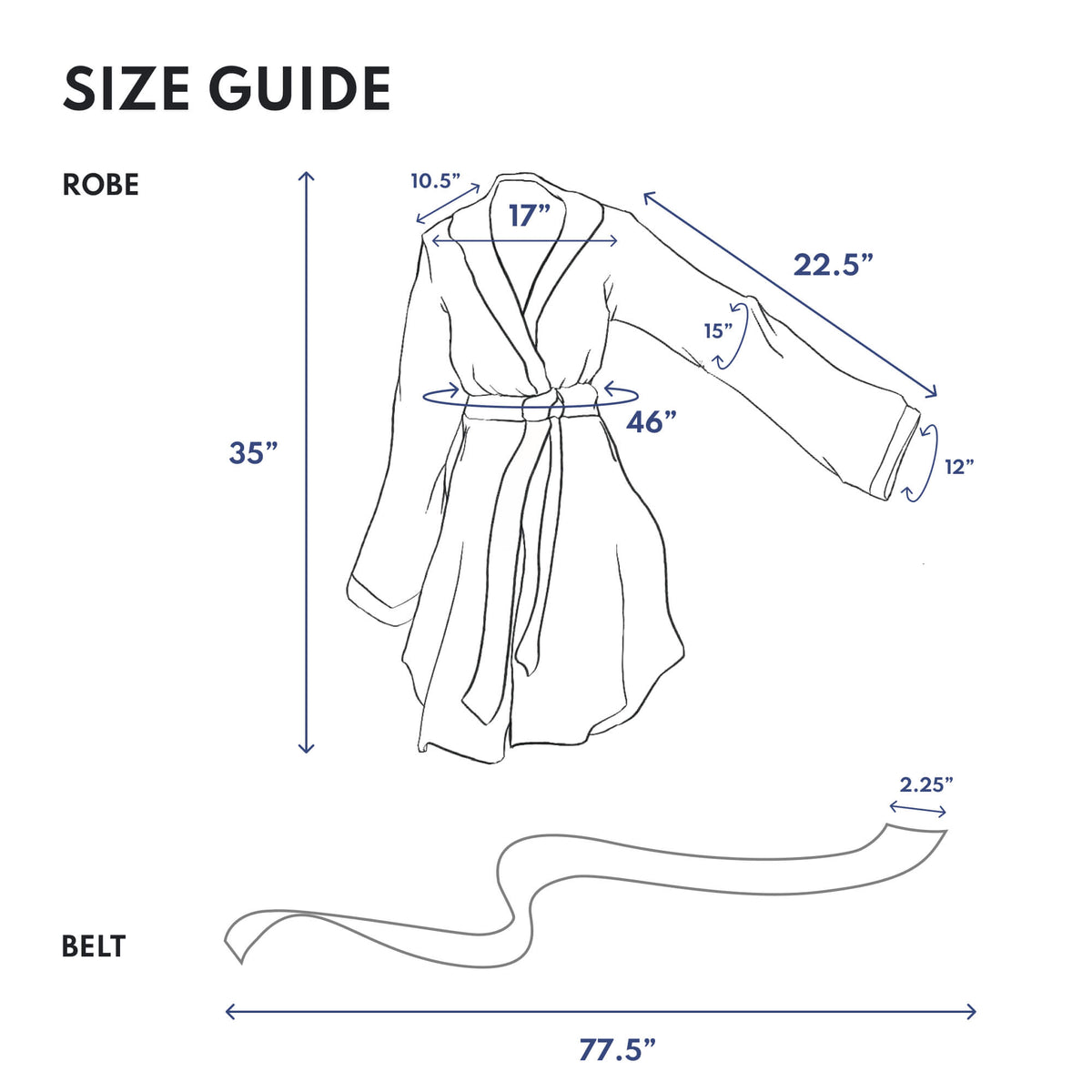 Blissy Classic Silk Robe - White