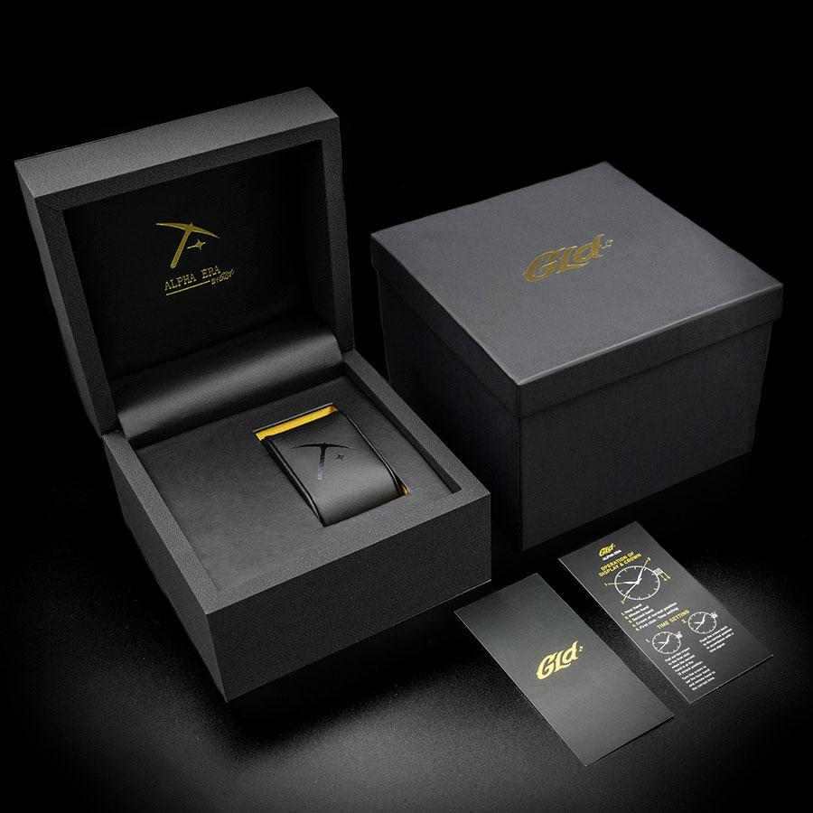 GLD Men 42MM Alpha Era® Gold w/ Rubber Strap