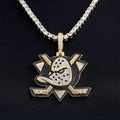 GLD Women Anaheim Ducks Official NHL Logo Pendant in Yellow Gold