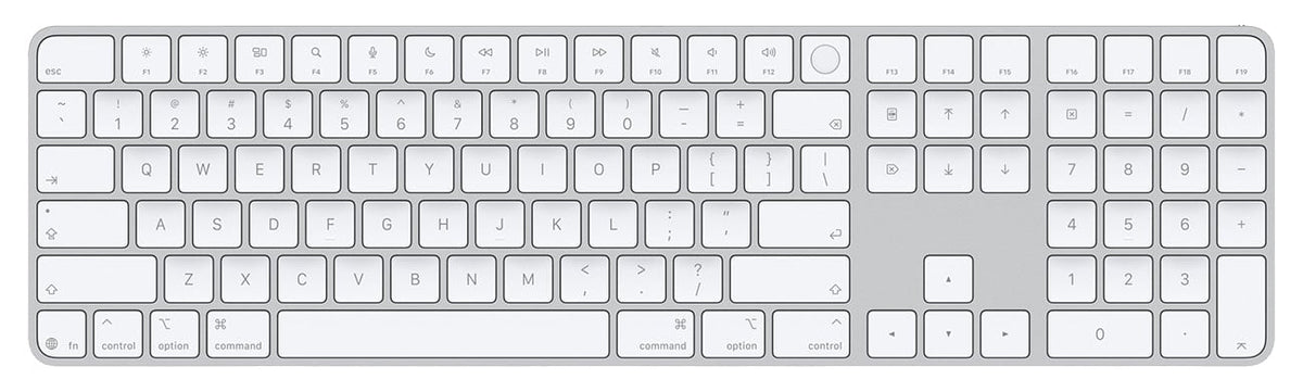 Apple Magic Keyboard with Touch ID and Numeric Keypad with White Keys - MJM64LL/A - image 1