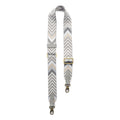 Fog Gray | Strap with chevron pattern and brass-toned hardware
