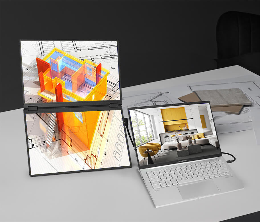 ASUS ZenScreen Duo Dual 14-Inch 1920 x 1200 IPS Portable Monitor - MB14FCD - image 7