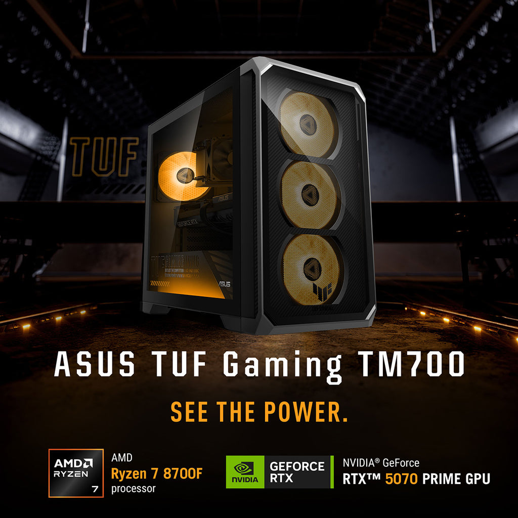 ASUS TUF Gaming TM700 Gaming Desktop AMD Ryzen 7 8700F 16GB RAM 2TB NVMe SSD, NVIDIA GeForce RTX 5070 PRI - image 7