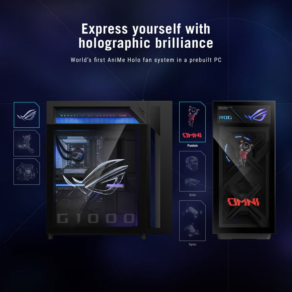 ASUS ROG G1000 Gaming Desktop AMD Ryzen 7 9800X3D 32GB RAM 2TB SSD, NVIDIA GeForce RTX 5080 ROG 16GB in B - image 4