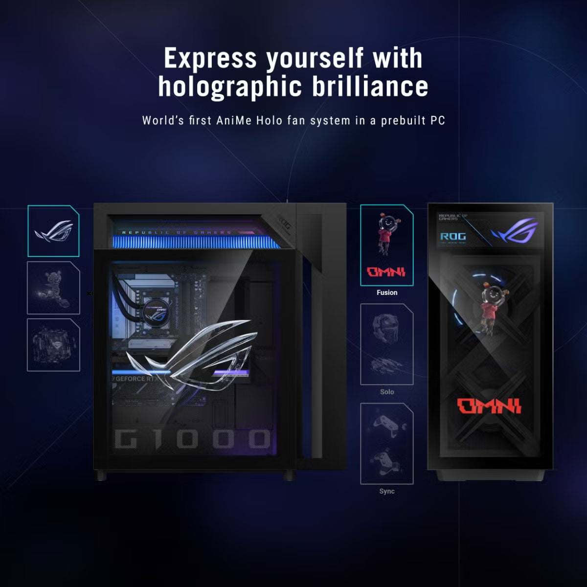 ASUS ROG G1000 Gaming Desktop AMD Ryzen 7 9800X3D 32GB RAM 2TB SSD, NVIDIA GeForce RTX 5080 ROG 16GB in B - image 4