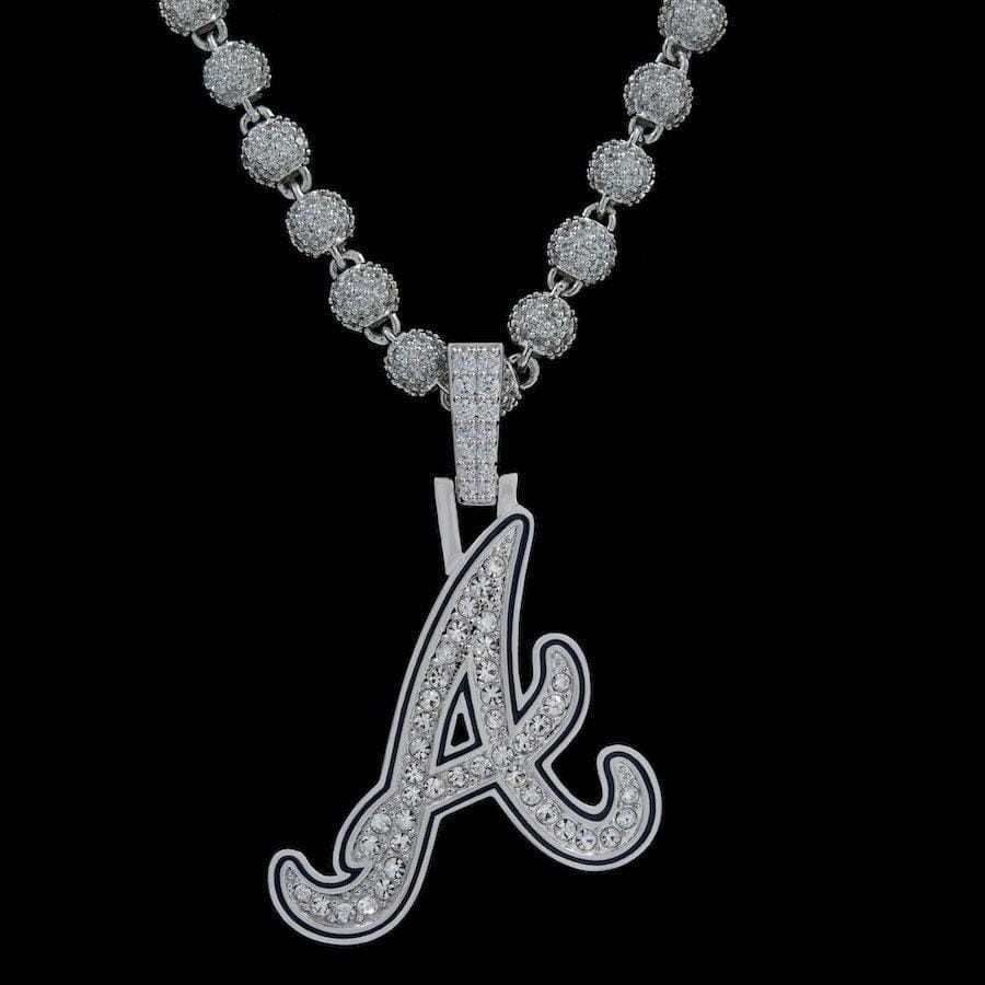 GLD Men Atlanta Braves Official MLB Logo Pendant