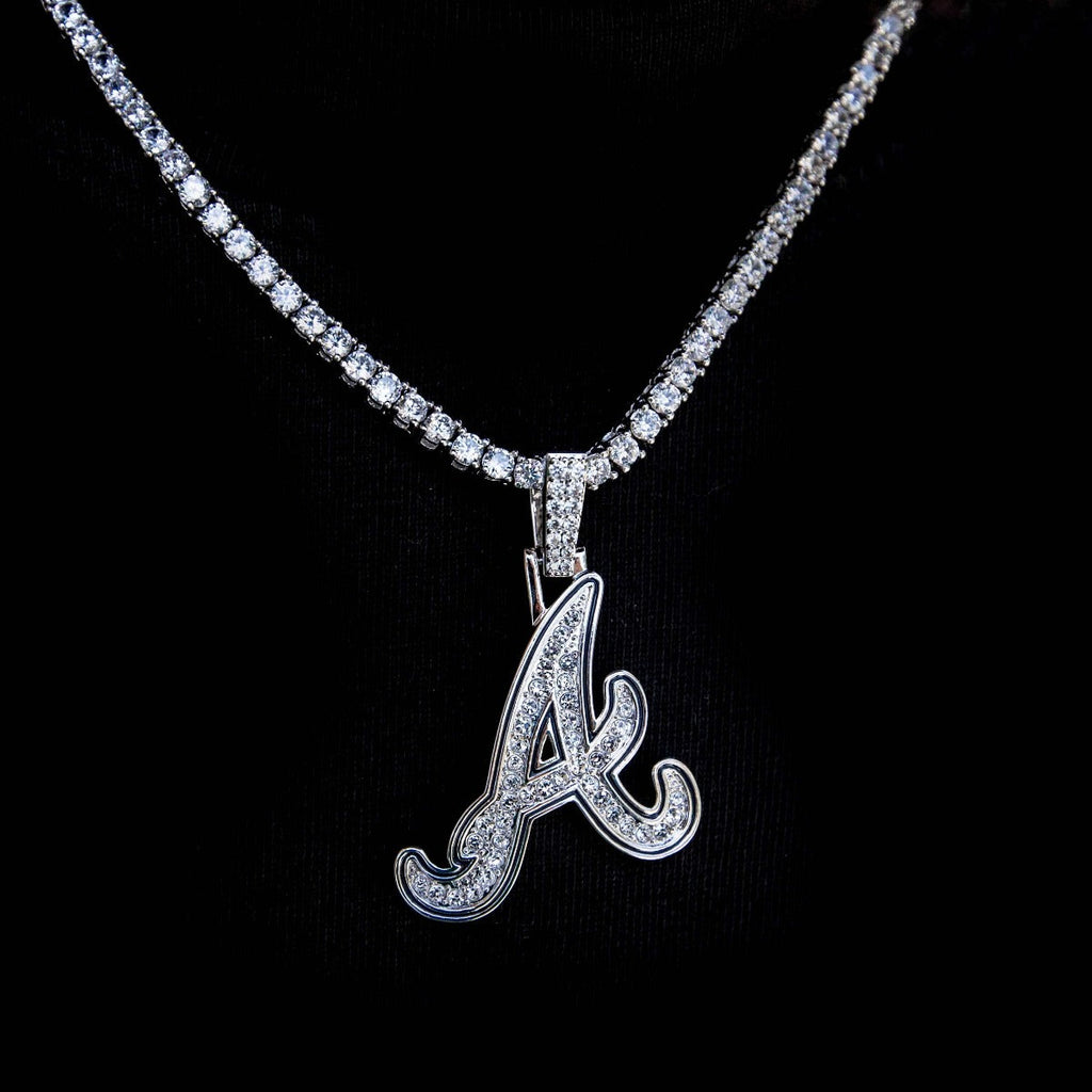 GLD Men Atlanta Braves Official MLB Logo Pendant
