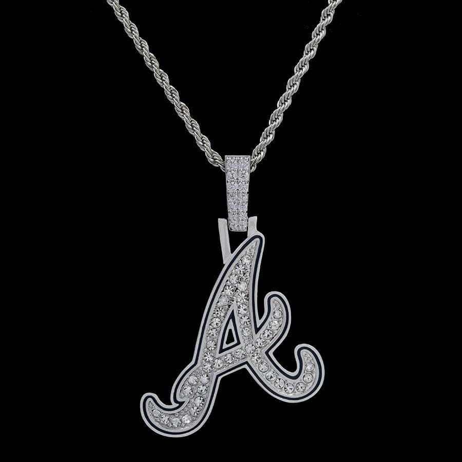 GLD Men Atlanta Braves Official MLB Logo Pendant