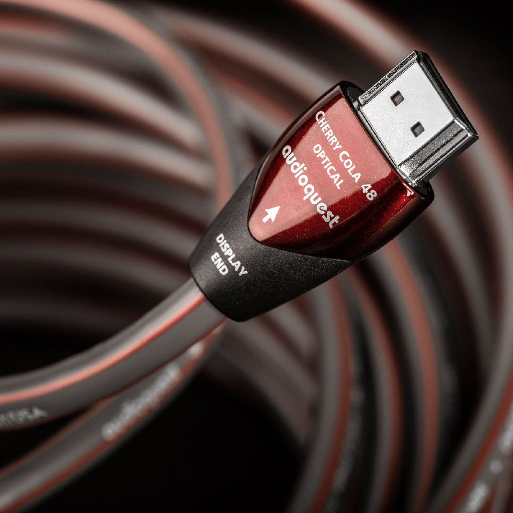 AudioQuest 16.4 Feet Cherry Cola HDMI Hybrid Active Optical Cable - HDMICHERRYCOLA5M - image 2