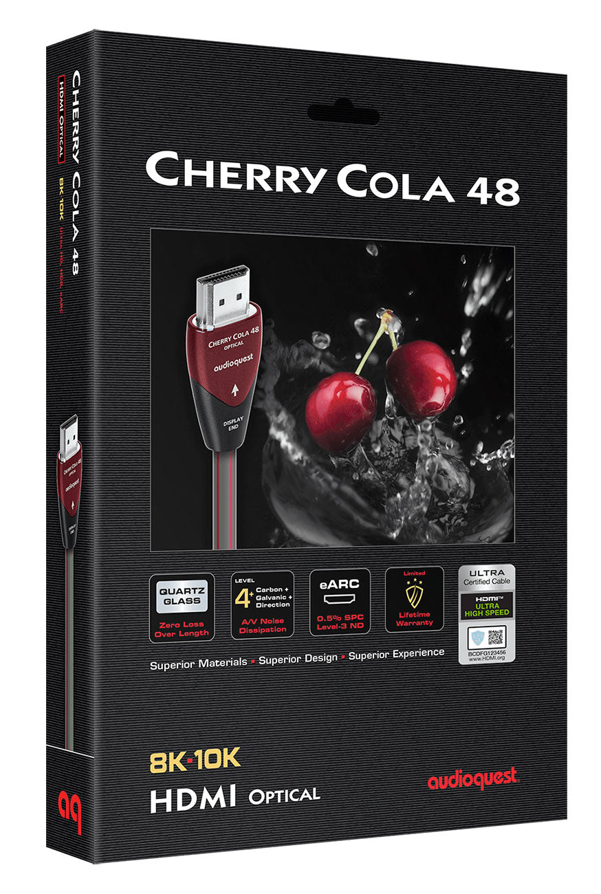 AudioQuest 32.9 Feet Cherry Cola HDMI Hybrid Active Optical Cable - HDMICHERRYCOLA10M - image 5