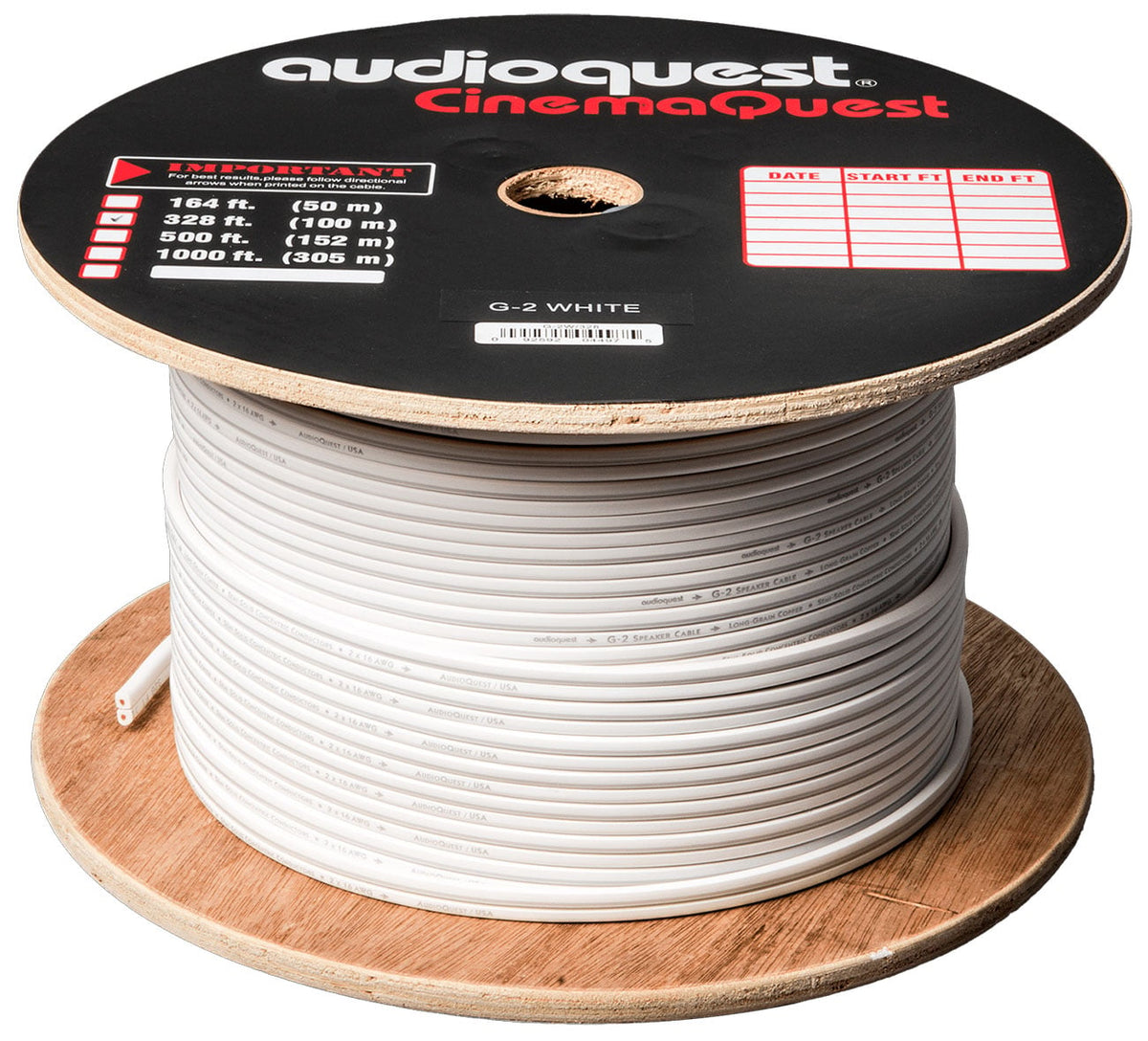 AudioQuest 30 Feet G2 White Speaker Cable - G2WH30FT - image 2