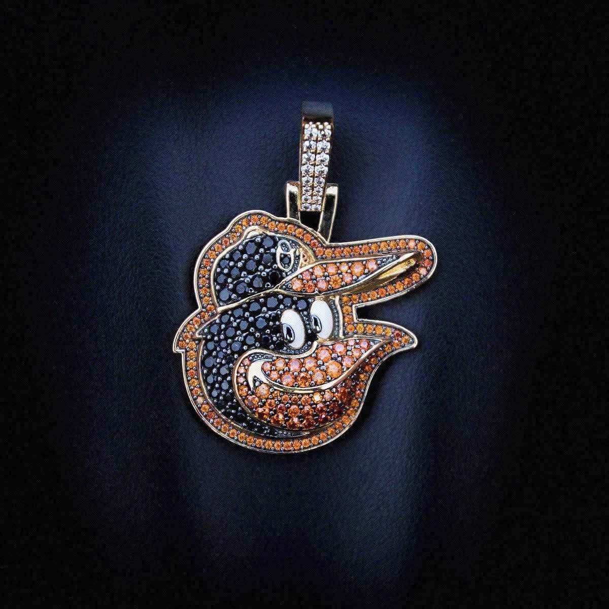 GLD Men Baltimore Orioles Official MLB Logo Pendant