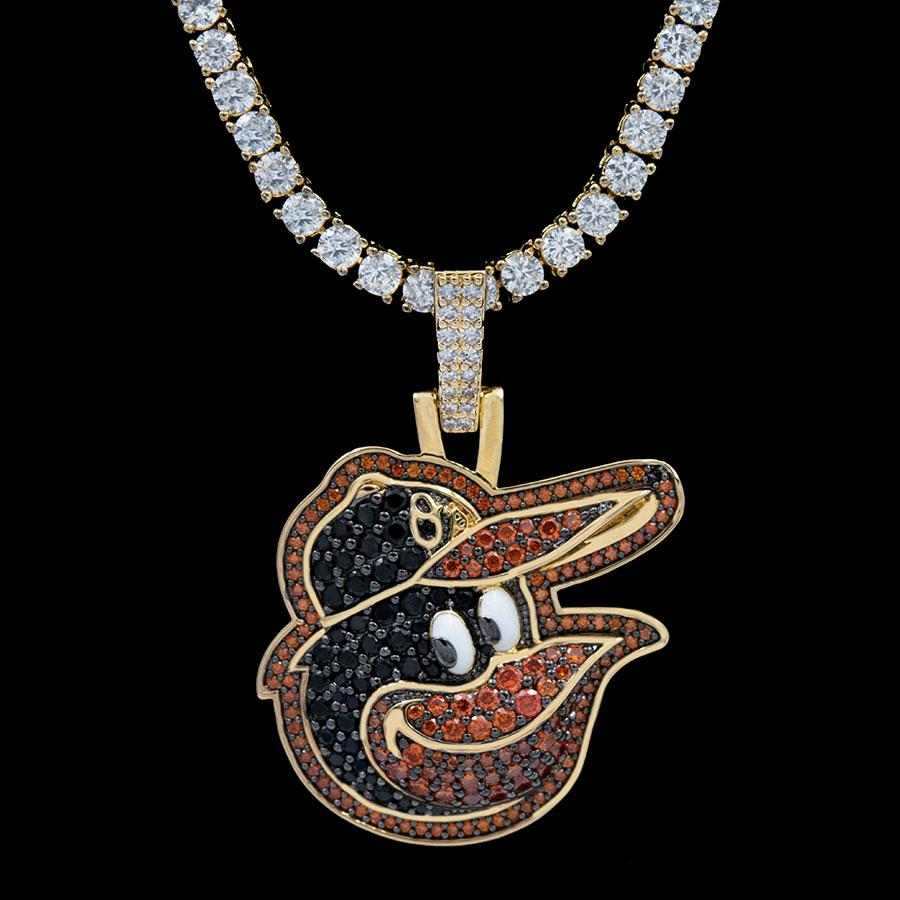 GLD Men Baltimore Orioles Official MLB Logo Pendant