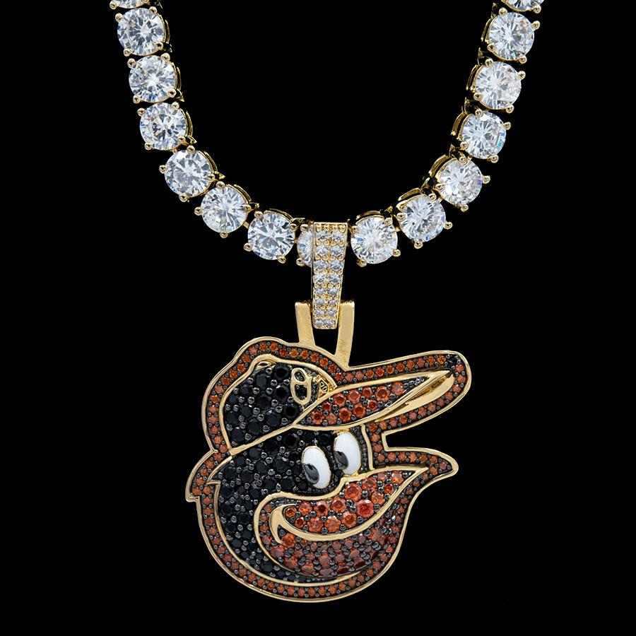 GLD Men Baltimore Orioles Official MLB Logo Pendant