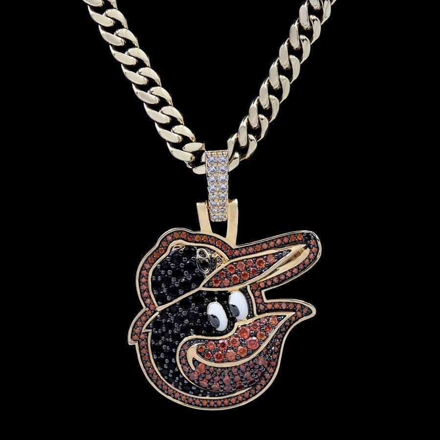 GLD Men Baltimore Orioles Official MLB Logo Pendant