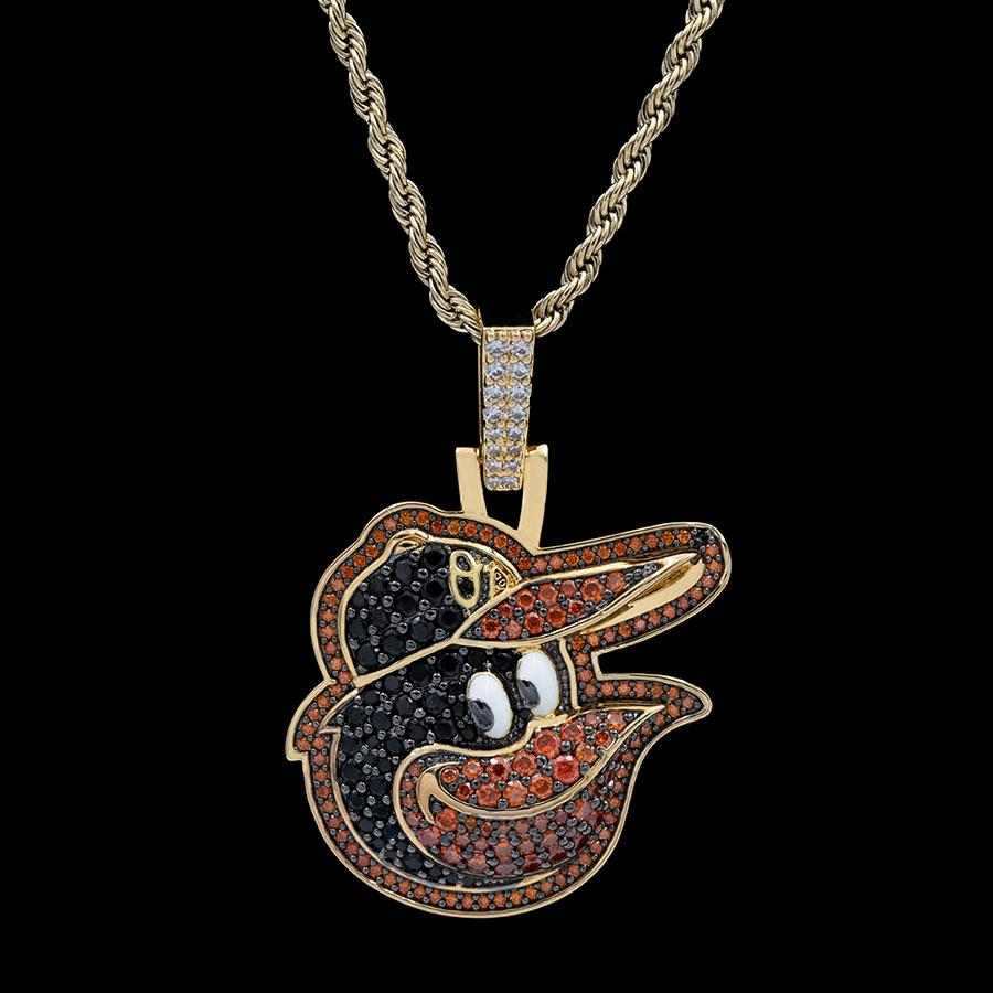 GLD Men Baltimore Orioles Official MLB Logo Pendant
