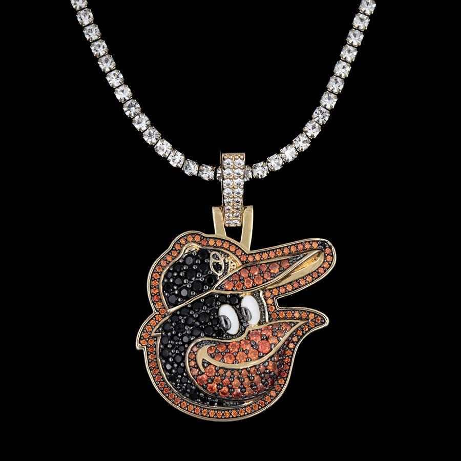 GLD Men Baltimore Orioles Official MLB Logo Pendant