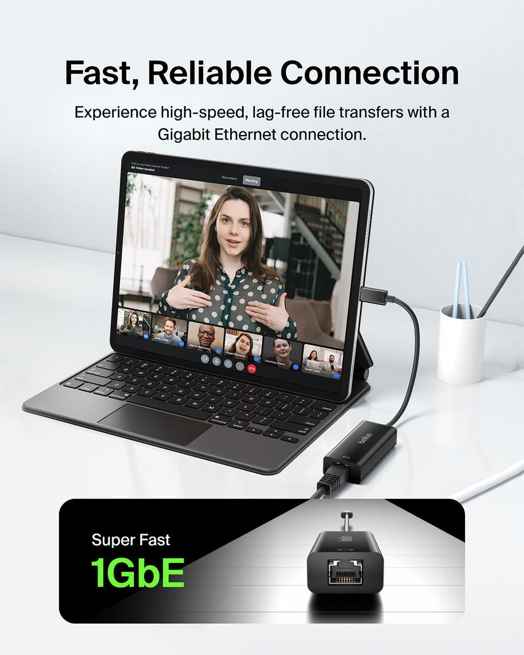 Belkin USB-C To Gigabit Ethernet Adapter - F2CU040BTBLK - image 6