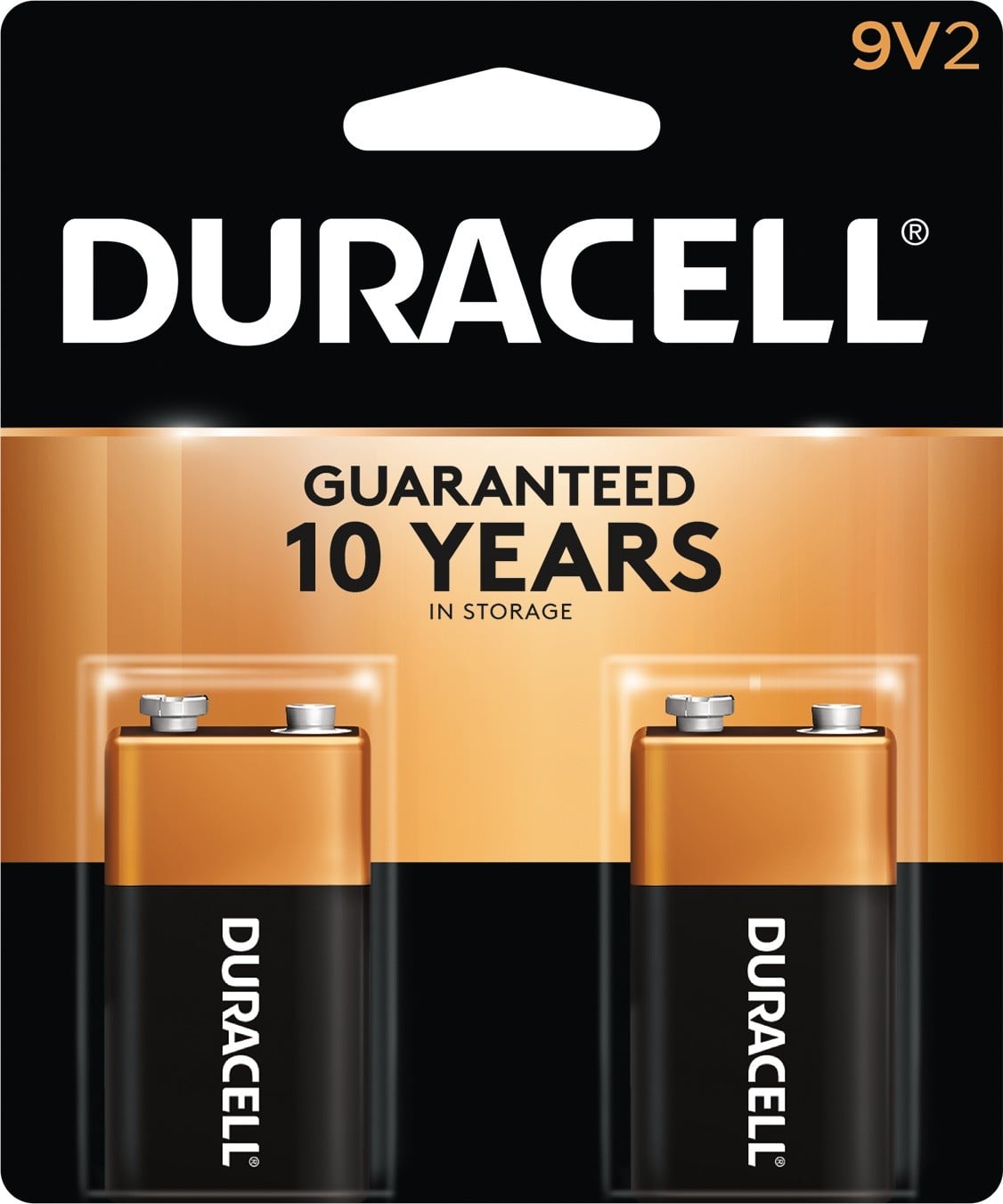 Duracell Coppertop 9V Alkaline Battery 2 Pack - DURACELL-MN1604B2 - image 1