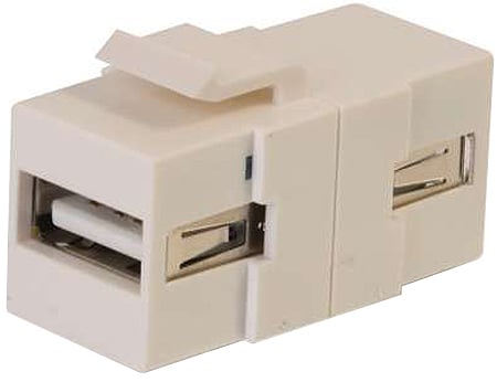 Cables To Go Snap-In USB A/A Female Keystone Insert Module - 28748 - image 1