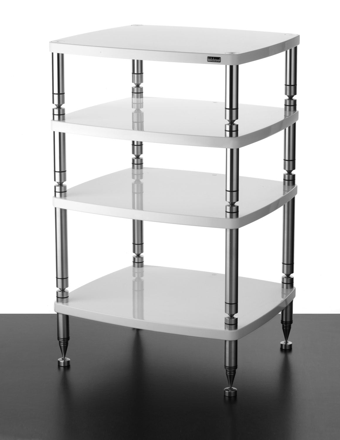 Solidsteel HF-4 Gloss White High-End Audio Rack - HF-4GWH - image 1