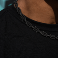 GLD Men Black Iced Crown of Thorns Chain in Black