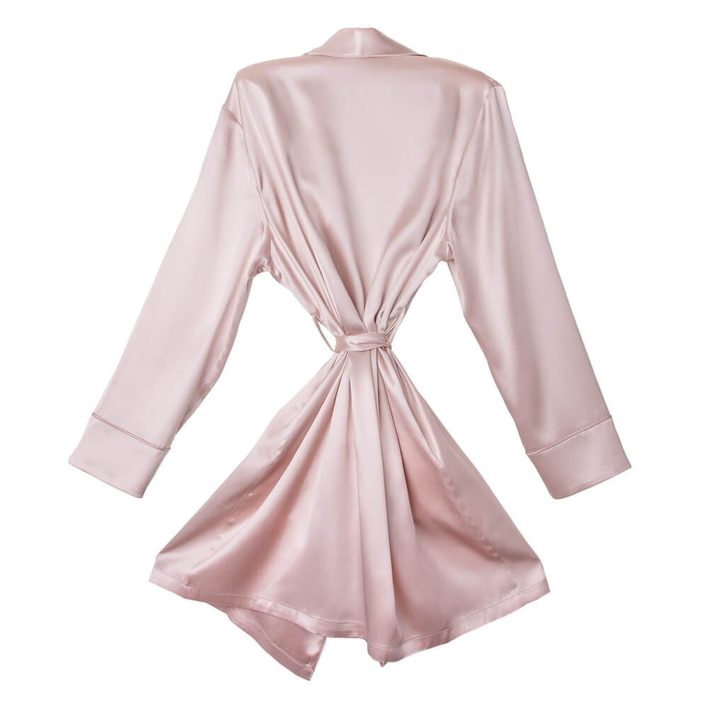 Blissy Classic Silk Robe  - Pink
