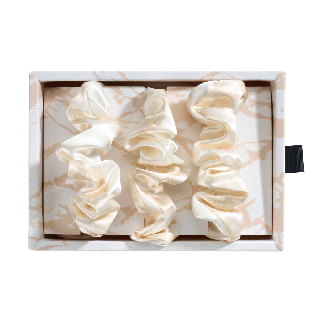 Blissy Scrunchies - Champagne Marble