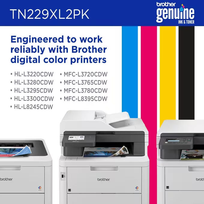 Brother 2 Pack High Yield Toner Cartridge for Digital Printers in Black - TN229XL2PK - image 3