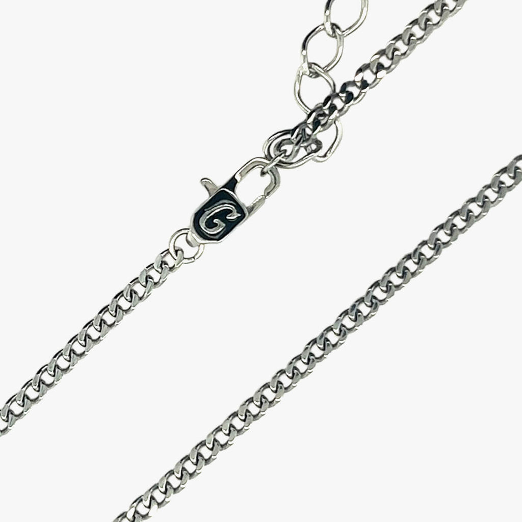 GLD Pendants - WOMEN 3MM Micro Cuban Necklace in White Gold