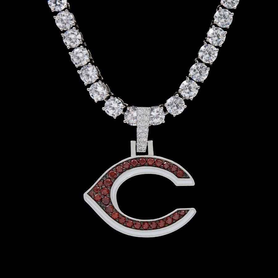 GLD Men Cincinnati Reds Official MLB Logo Pendant