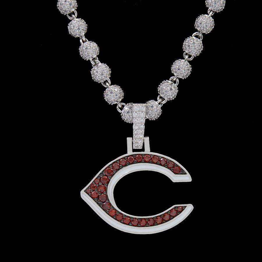 GLD Men Cincinnati Reds Official MLB Logo Pendant