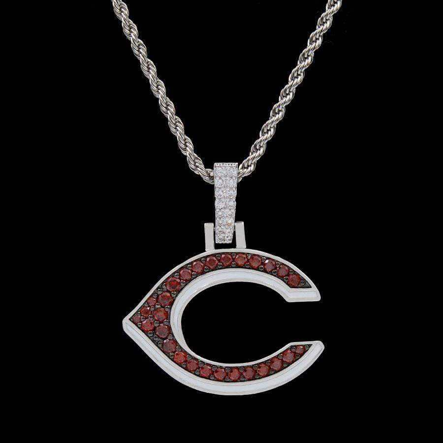 GLD Men Cincinnati Reds Official MLB Logo Pendant