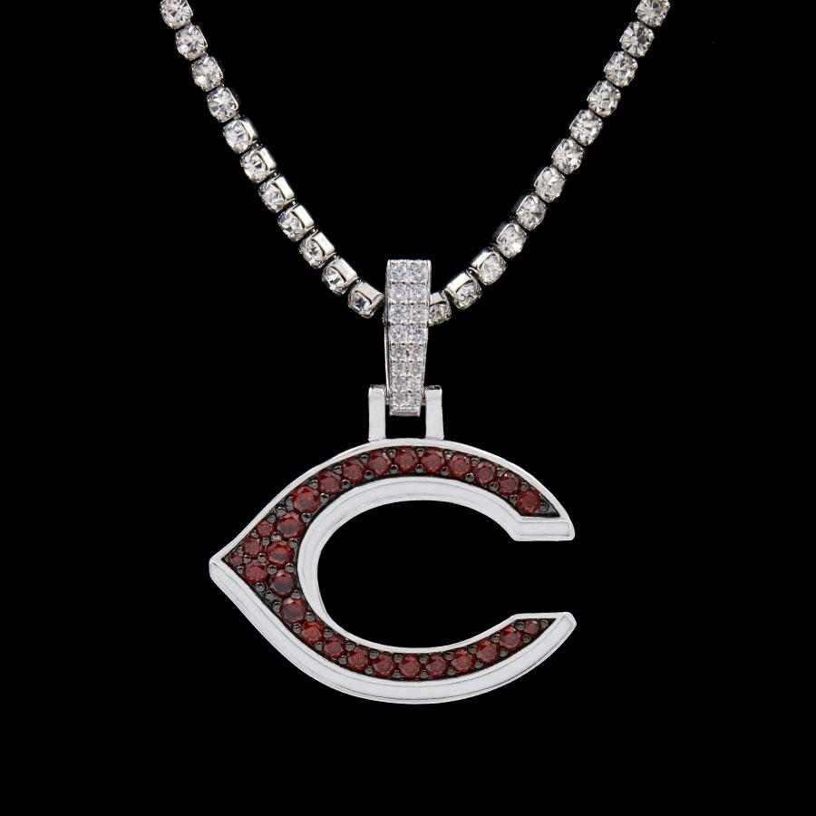 GLD Men Cincinnati Reds Official MLB Logo Pendant