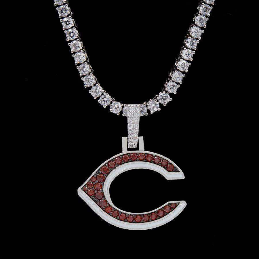 GLD Men Cincinnati Reds Official MLB Logo Pendant