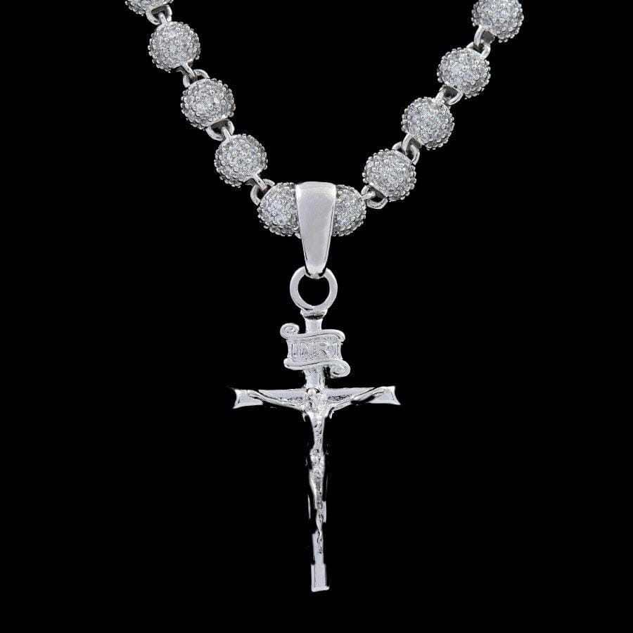 GLD PROMO - WOMEN Crucifix Cross Pendant in White Gold