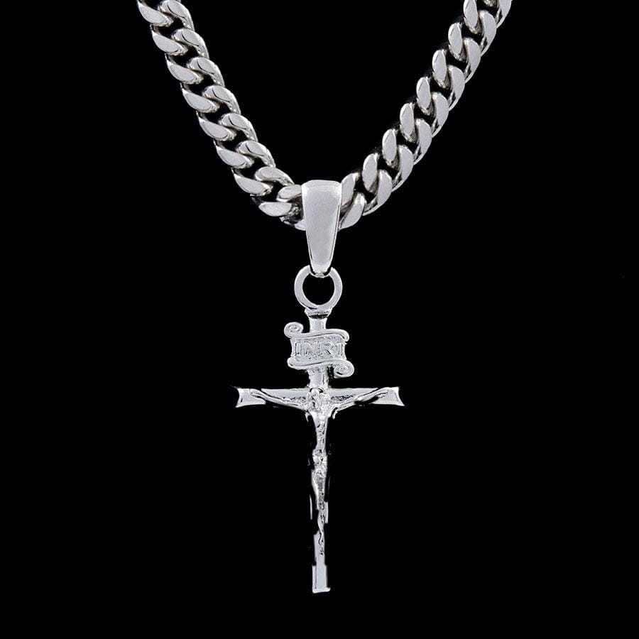 GLD PROMO - WOMEN Crucifix Cross Pendant in White Gold